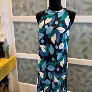 Anne Klein Multicolor Leaf Pattern Dress